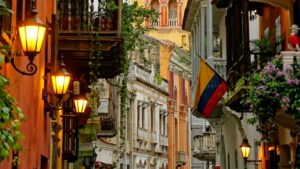 Calles de la ciudad de Cartagena en Colombia.