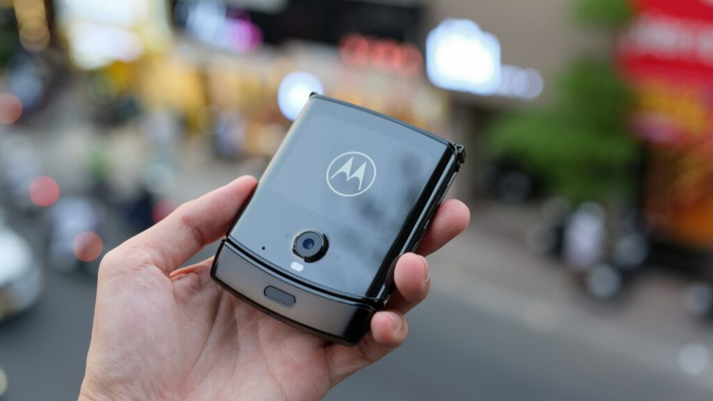 Celular Motorola en primer plano