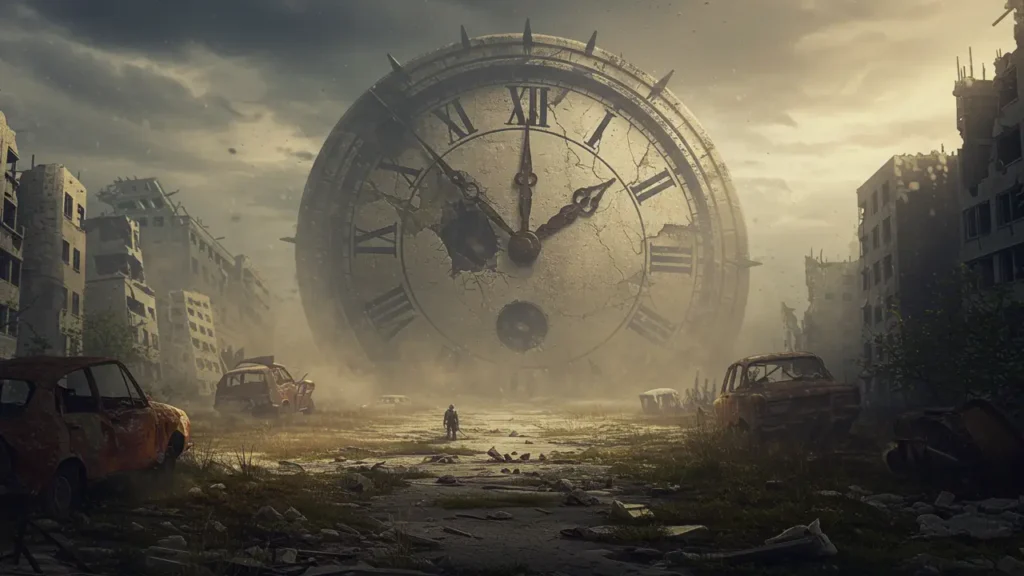 Reloj del juicio final, ilustración con IA