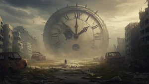 Reloj del juicio final, ilustración con IA