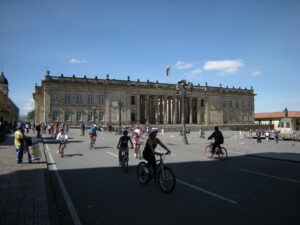 Capitolio Nacional en la Plaza de Bolívar de Bogotá, fotografía de Leandro Neumann Ciuffo de febrero de 2009