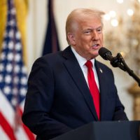 Donald Trump en alocución presidencial.