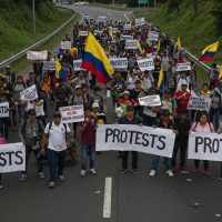 Imagen referencia de un bloqueo de vías por protestas