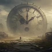 Reloj del juicio final, ilustración con IA