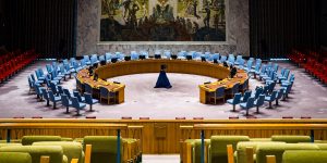 Sala vacía del Consejo de Seguridad de la ONU en Nueva York, fotografía de archivo del 6 de septiembre de 2024