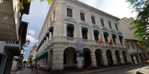 Edificio del Banco de la República en Cartagena, fotografía de archivo de septiembre de 2013